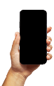 Mão segurando um celular